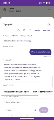 AI Buddy chat on phone giving a guided hint
