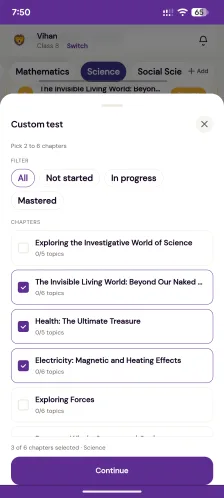 Custom revision plan on phone